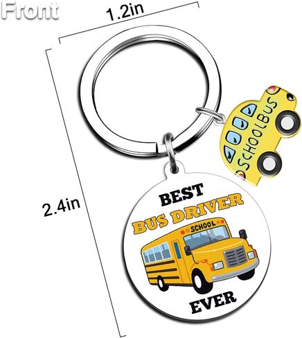 Bus Driver Appreciation Gifts Best School Bus Driver Christmas Birthday Retirement Gift Thank You Keychain for Drivers Women Men Small Gifts for Him in Saudi Arabia