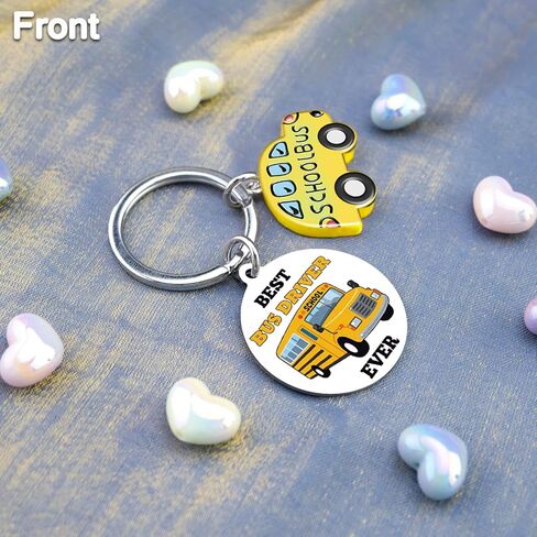 Bus Driver Appreciation Gifts Best School Bus Driver Christmas Birthday Retirement Gift Thank You Keychain for Drivers Women Men Small Gifts for Him in Saudi Arabia
