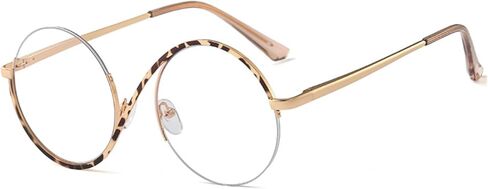 Fashion Half round Reading Glass For Women Half-Rim Eyeglass Frame Large lens in Kuwait