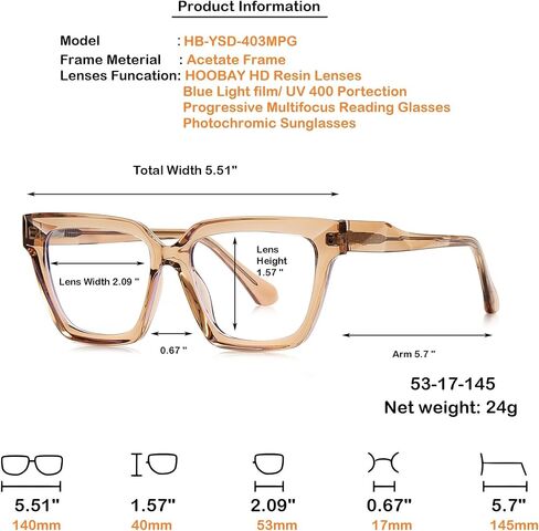 Photochromic Progressive Multifocus Reading Glasses For Women Men,Progressive Readers No Line Transition Sunglasses in Kuwait