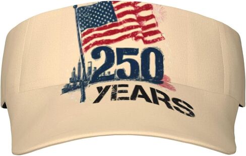 250th Anniversary Sport Sun Visor Adjustable Empty Top Sun Cap Hat Visor for Men and Women in Saudi Arabia