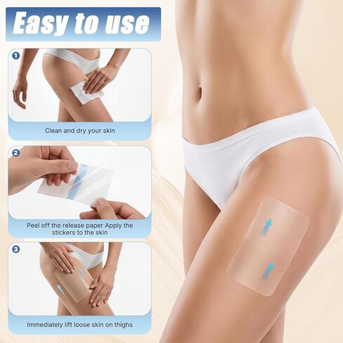 Thigh Lift Tape, Large Size Lift Patches for Butt, Legs, Abdomen & Arms Invisible & Sweatproof, in, Waterproof Body Tape for Women, Firming and Smoothing Saggy Skin（5PCS） White in Saudi Arabia