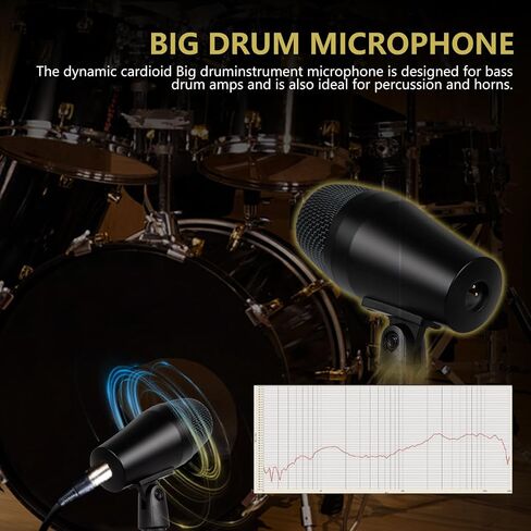 Wired Microphone for Karaoke Singing, Metal Corded Microphone for Speaker Karaoke Machine, Vocal Dynamic Microphone XLR with Cord 13.12ft and ON/Off Switch in Kuwait