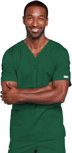 Cherokee Scrubs for Men & Women V-Neck Scrub Top with 4 Pockets, Cotton Blend Soft Stretchy Easy Care Nursing Uniform - 4725 in Kuwait