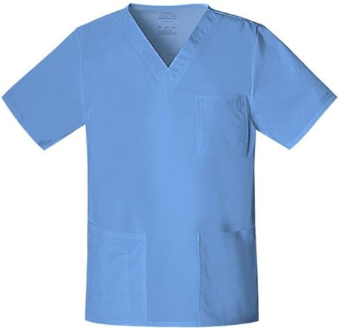 Cherokee Scrubs for Men & Women V-Neck Scrub Top with 4 Pockets, Cotton Blend Soft Stretchy Easy Care Nursing Uniform - 4725 in Kuwait