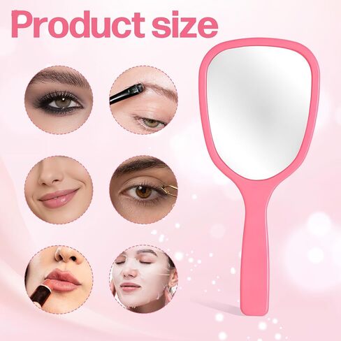 4Pcs Small Hand Mirror Compact Mirror with Handle Travel Hand Held Mirrors for Women Girl DIY Crafts Classroom Party Favors Home Travel Camping Daily in Saudi Arabia