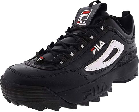 Fila Men's Disruptor II No-Sew Sneakers Black/Red/White 11.5 in Kuwait