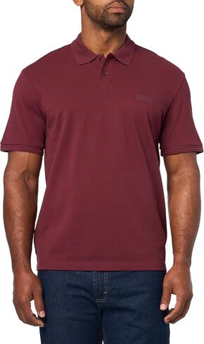 HUGO Men's Block Logo Cotton Polo Shirt in Kuwait