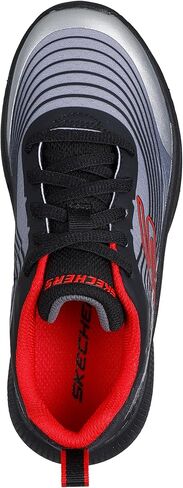 SKECHERS Kids Boys Microspec Advance - Revconix Sneaker, Black/Silver, 1 Little Kid in Kuwait
