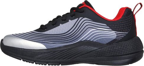 SKECHERS Kids Boys Microspec Advance - Revconix Sneaker, Black/Silver, 1 Little Kid in Kuwait