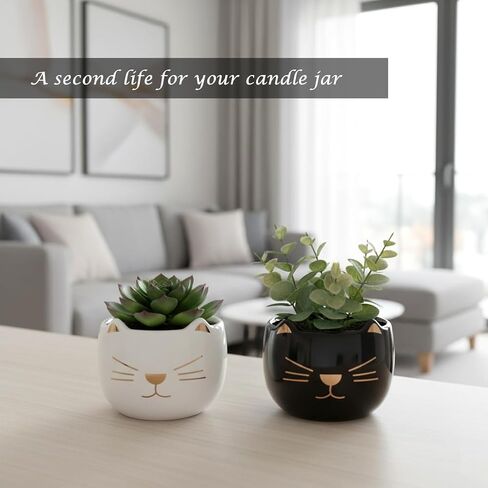 Decorative Soy Wax Scented Candles, Cat Shaped Candle Gift Set of 2, Cute Cat Gifts for Home Decor in Kuwait
