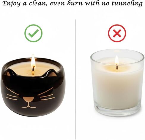 Decorative Soy Wax Scented Candles, Cat Shaped Candle Gift Set of 2, Cute Cat Gifts for Home Decor in Kuwait