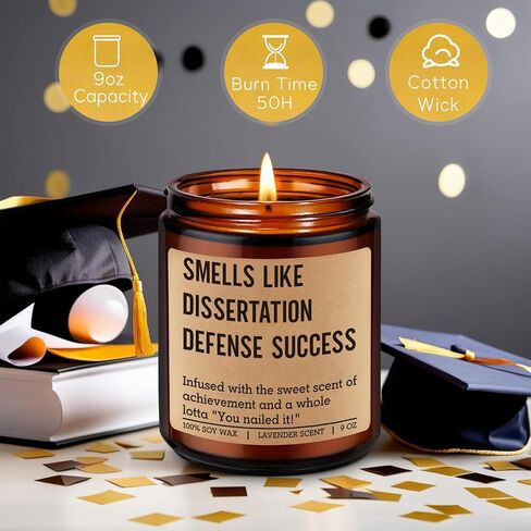 Miracu Candle, Dissertation Defense Success, PhD Graduation Gifts, Doctorate Graduation Gifts for Doctoral Graduates, Women, Men, Her, Him, Doctoral Degree Students, 2026 Funny Congrats Grad Present in Saudi Arabia