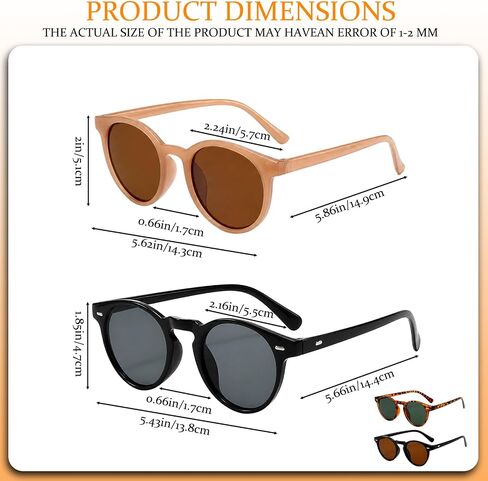 4Pcs Sunglasses for Small Faces Women, Sunglasses for Round Face Women, Vintage Round Frame Shades, UV Protection Outdoor Eyewear in Saudi Arabia