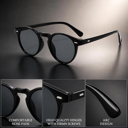 4Pcs Sunglasses for Small Faces Women, Sunglasses for Round Face Women, Vintage Round Frame Shades, UV Protection Outdoor Eyewear in Saudi Arabia
