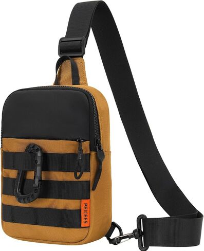 Peicees Small Sling Bag Men, Waterproof Mini Crossbody Bag Adjustable Women Shoulder Chest Bag for Travel Outdoor Sport in Kuwait