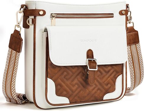Large Crossbody Bags for Women,RFID Blocking Multi-Pocket Crossbody Purses,Structured Vegan Leather Shoulder Bag in Saudi Arabia