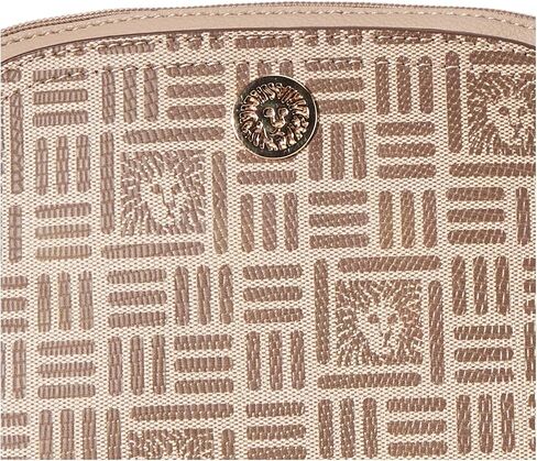 Anne Klein Lion Logo Dome Crossbody Cream Brown/Oceana/Rabbits Paw One Size in Saudi Arabia