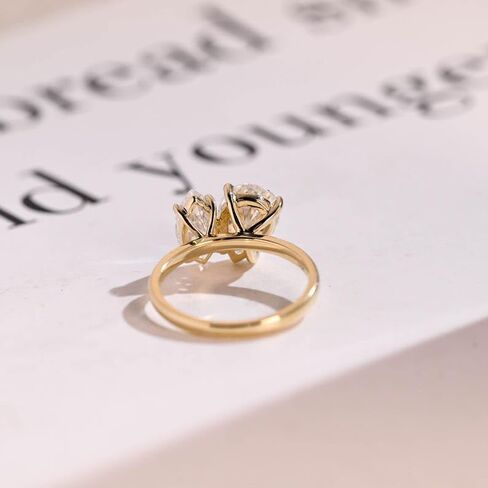 9K/14K/18K Solid Gold Toi et Moi Pear & Marquise Moissanite Engagement Ring/Two Stone Wedding Ring/Double Stone Rings/Christmas Gift - GJH148 in Kuwait