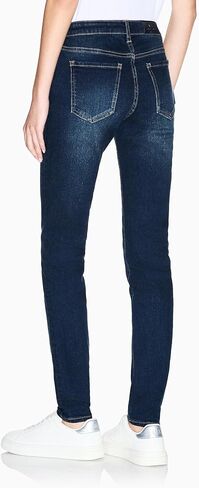 بنطلون جينز نسائي من Armani Exchange J01 Super Skinny Denim، أزرق منتصف الليل، 28W x 30L in Kuwait