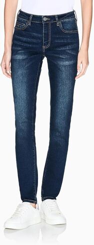 بنطلون جينز نسائي من Armani Exchange J01 Super Skinny Denim، أزرق منتصف الليل، 28W x 30L in Kuwait
