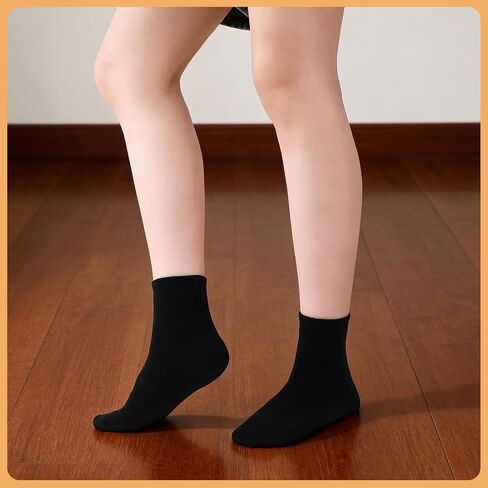 Ankle Socks for Women 6 Pairs Cotton Crew Socks with Arch Support Soft Breathable Athletic Socks for Walking Running and Daily Wear in Saudi Arabia