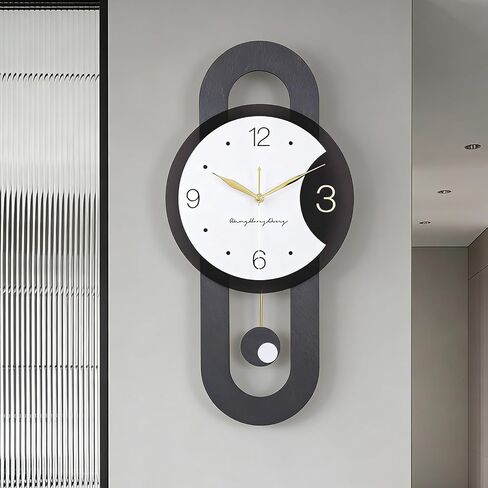 Large Wall Clocks for Living Room,Silent Non-Ticking Quartz Battery Operated,Modern Decorative Wall Clock for Kitchen Bathroom Bedroom Home Wall Decor,13x28inch in Saudi Arabia