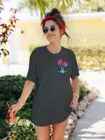 Beach Shirts for Women Hawaiian Beach Party Tops Casual Summer Tropical Graphic Outfits in Saudi Arabia