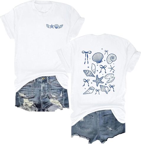 Beach Shirts for Women Hawaiian Beach Party Tops Casual Summer Tropical Graphic Outfits in Saudi Arabia