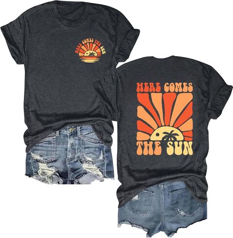 Beach Shirts for Women Hawaiian Beach Party Tops Casual Summer Tropical Graphic Outfits in Saudi Arabia