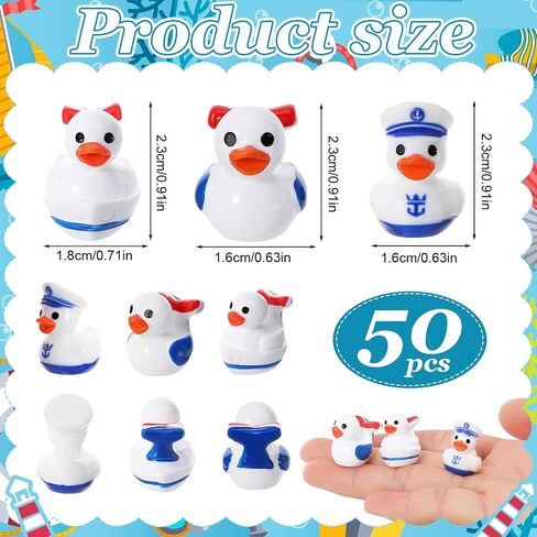 50Pcs Mini Resin Sailor Cruise Ducks Tiny Cruise Ducks for Hiding, Miniature Sailor Cruise Figurines Mini Duck for Cruise Ship Nautical Cruise Party Favors in Kuwait