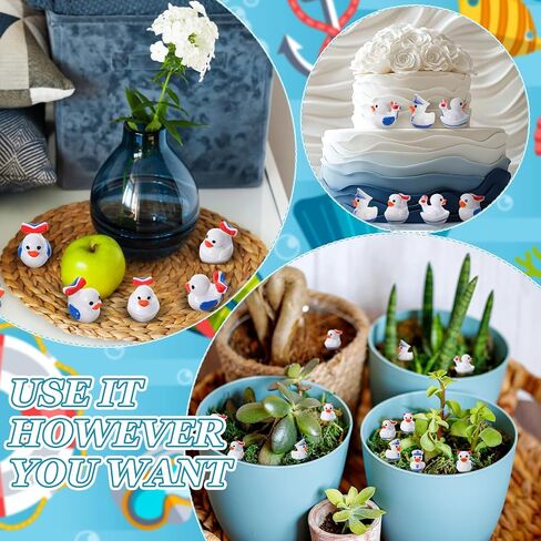 50Pcs Mini Resin Sailor Cruise Ducks Tiny Cruise Ducks for Hiding, Miniature Sailor Cruise Figurines Mini Duck for Cruise Ship Nautical Cruise Party Favors in Kuwait