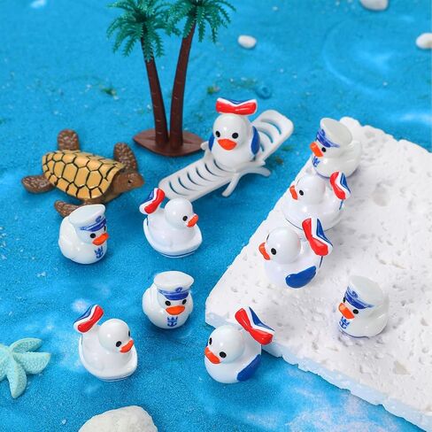 50Pcs Mini Resin Sailor Cruise Ducks Tiny Cruise Ducks for Hiding, Miniature Sailor Cruise Figurines Mini Duck for Cruise Ship Nautical Cruise Party Favors in Kuwait