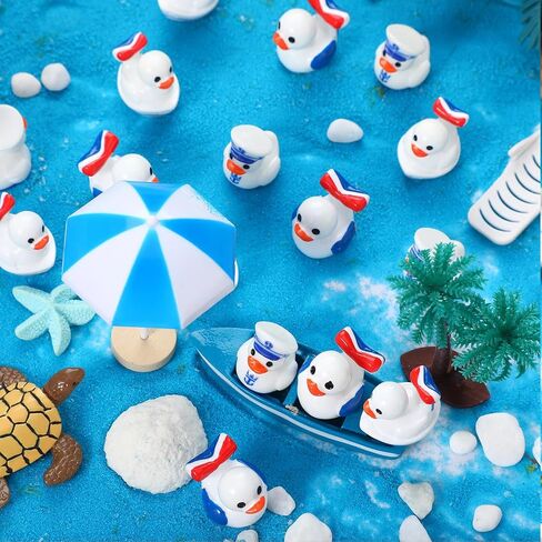 50Pcs Mini Resin Sailor Cruise Ducks Tiny Cruise Ducks for Hiding, Miniature Sailor Cruise Figurines Mini Duck for Cruise Ship Nautical Cruise Party Favors in Kuwait
