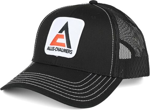 Agriculture Allis Chalmers Logo Black Mesh Back Cap with White Stitching NA66 in Saudi Arabia