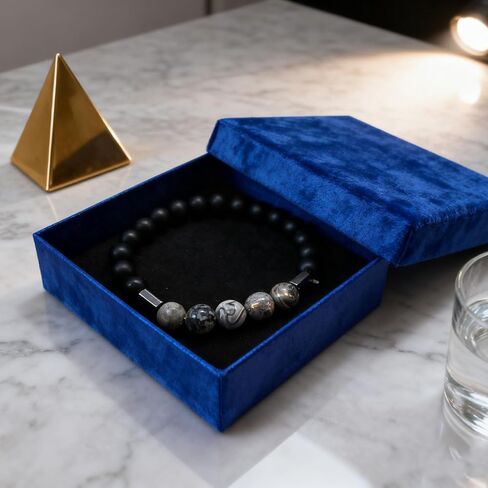 Men's 3 Pack Beaded Bracelet Set - Multi - Layer Cross & Hematite Stone Beads Stackable Bracelets, Stainless Steel Hip Hop Fashion Jewelry for Men, Ideal Gift for Boyfriend Husband in Saudi Arabia