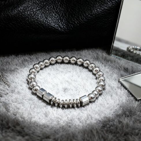 Men's 3 Pack Beaded Bracelet Set - Multi - Layer Cross & Hematite Stone Beads Stackable Bracelets, Stainless Steel Hip Hop Fashion Jewelry for Men, Ideal Gift for Boyfriend Husband in Saudi Arabia