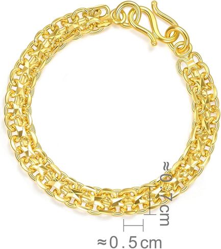 CHOW SANG SANG 999.9 24K Pure Gold Curb Chain Machinery Chain Bracelet for Men 17cm 09493B Price-by-Weight 18.71g Gold in Kuwait