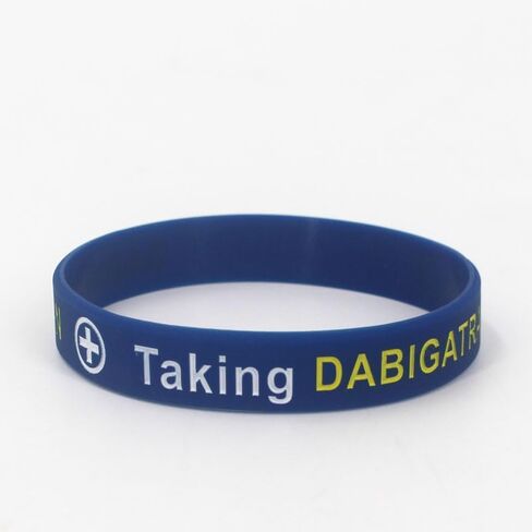 4 Pack Medical Alert Wristbands for Dabigatran – Emergency ID Silicone Bracelets for Men and Women – Medical Alert Taking Dabigatran – Dark Blue in Saudi Arabia