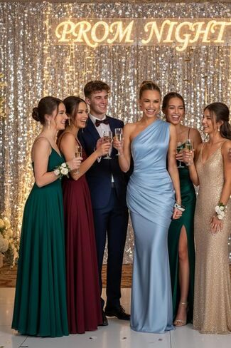 One Shoulder Satin Bridesmaid Dresses for Women 2026 Long Mermaid Pleated Formal Evening Party Gowns in Saudi Arabia
