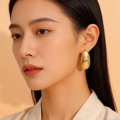 9 Pairs Gold Hoop Earrings Set for Women, Lightweight Chunky Twisted Teardrop Hoop Earrings Multipack Hypoallergenic Versatile Jewelry Pack, Birthday Holiday for Gifts in Saudi Arabia