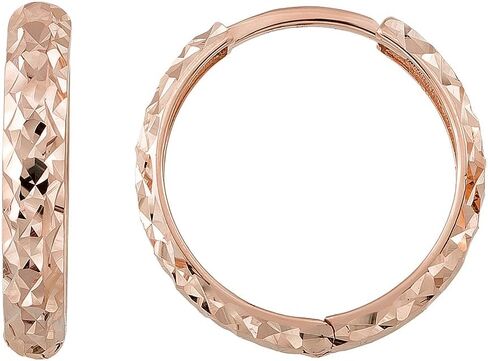 14K Solid Gold Hoop Huggie Earrings for Women,Diamond Cut Tiny Moon Earrings,Hypoallergenic, Gift for Her in Saudi Arabia