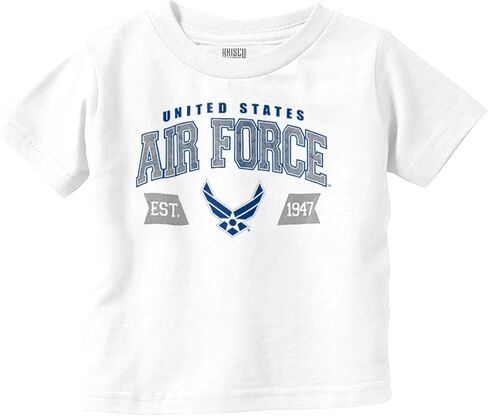 Brisco Brands US Air Force Wing Emblem Established Toddler Boy Girl T Shirt in Kuwait