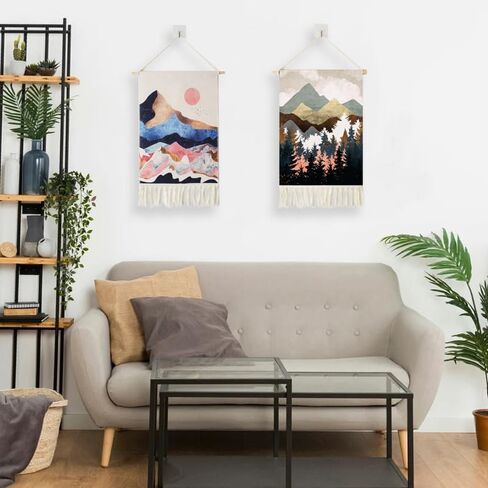 2Pcs Printed Wall Tapestry Hanging Decor, 14x24" Cotton Prints Boho Chic Bohemian Morocco Landscape Scenery Tapestries Poster Art Gift for Apartment Dorm Kids Livingroom Bedroom Door Entrance in Saudi Arabia