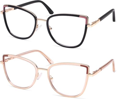 AMOMOMA Oversized Cateye Reading Glasses for Women Cute Stylish Blue Light Blocking Readers AM6215 in Kuwait