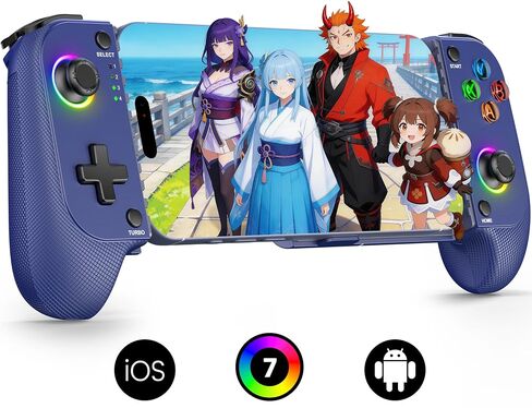 Mocagen Phone Game Controllers for iphone/Android, Marco Buttons, Analog Triggers, No Drift Joysticks & Thumb Grips, Turbo, Vibration in Kuwait
