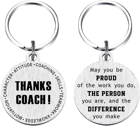 Laluminter Thanks Coach Appreciation Gifts for Women Men - Best Coach Ever Keychain - Thank You Key Chain for Soccer Softball Volleyball Basketball Coach - End-of-Season - Double Sides Engraved in Kuwait