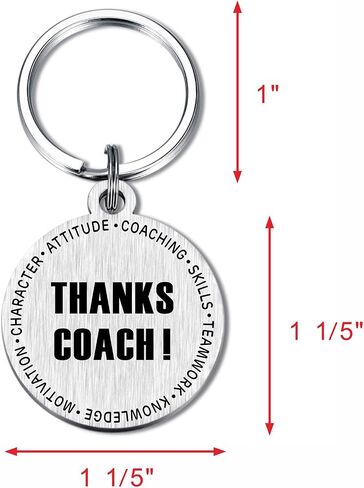 Laluminter Thanks Coach Appreciation Gifts for Women Men - Best Coach Ever Keychain - Thank You Key Chain for Soccer Softball Volleyball Basketball Coach - End-of-Season - Double Sides Engraved in Kuwait