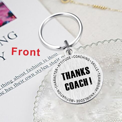 Laluminter Thanks Coach Appreciation Gifts for Women Men - Best Coach Ever Keychain - Thank You Key Chain for Soccer Softball Volleyball Basketball Coach - End-of-Season - Double Sides Engraved in Kuwait
