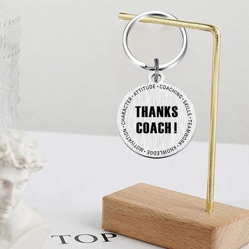 Laluminter Thanks Coach Appreciation Gifts for Women Men - Best Coach Ever Keychain - Thank You Key Chain for Soccer Softball Volleyball Basketball Coach - End-of-Season - Double Sides Engraved in Kuwait